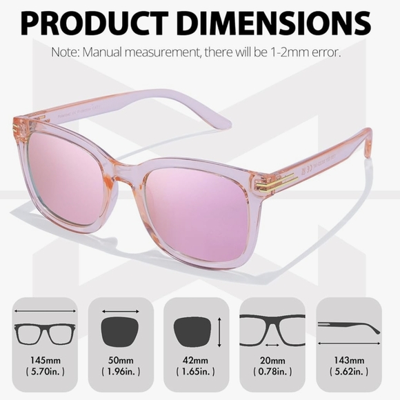 🌸 Pink Mirrored Sunglasses - Picture 5 of 7